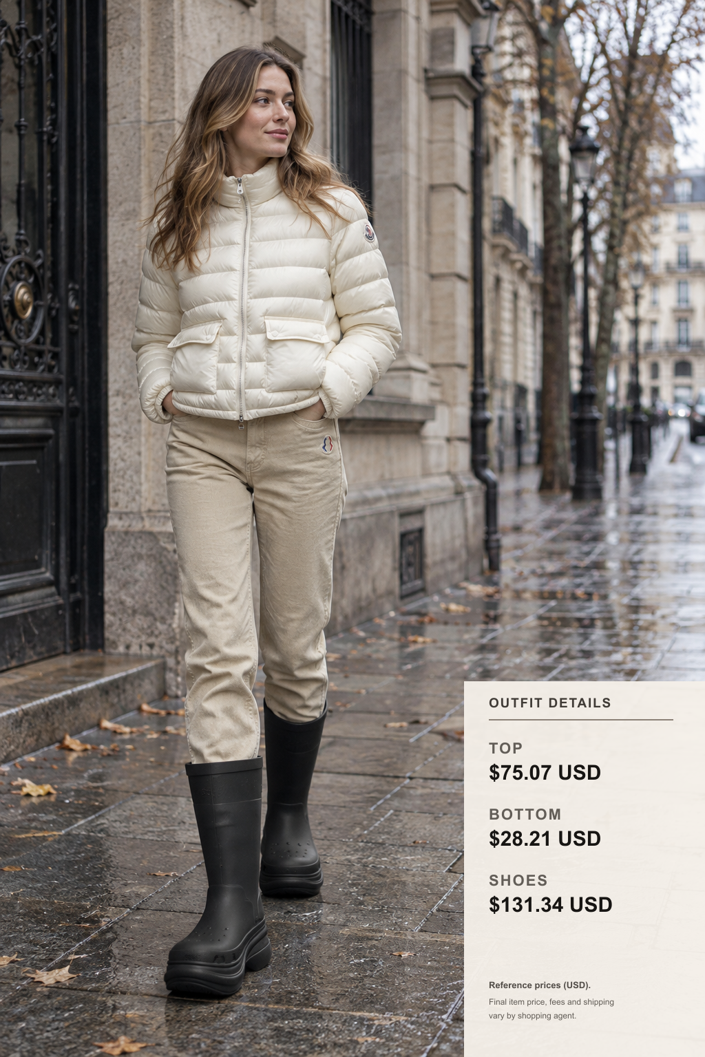 Moncler Jacket: Three Winter Outfit Options outfit 2 full-body street style for fashionreps
