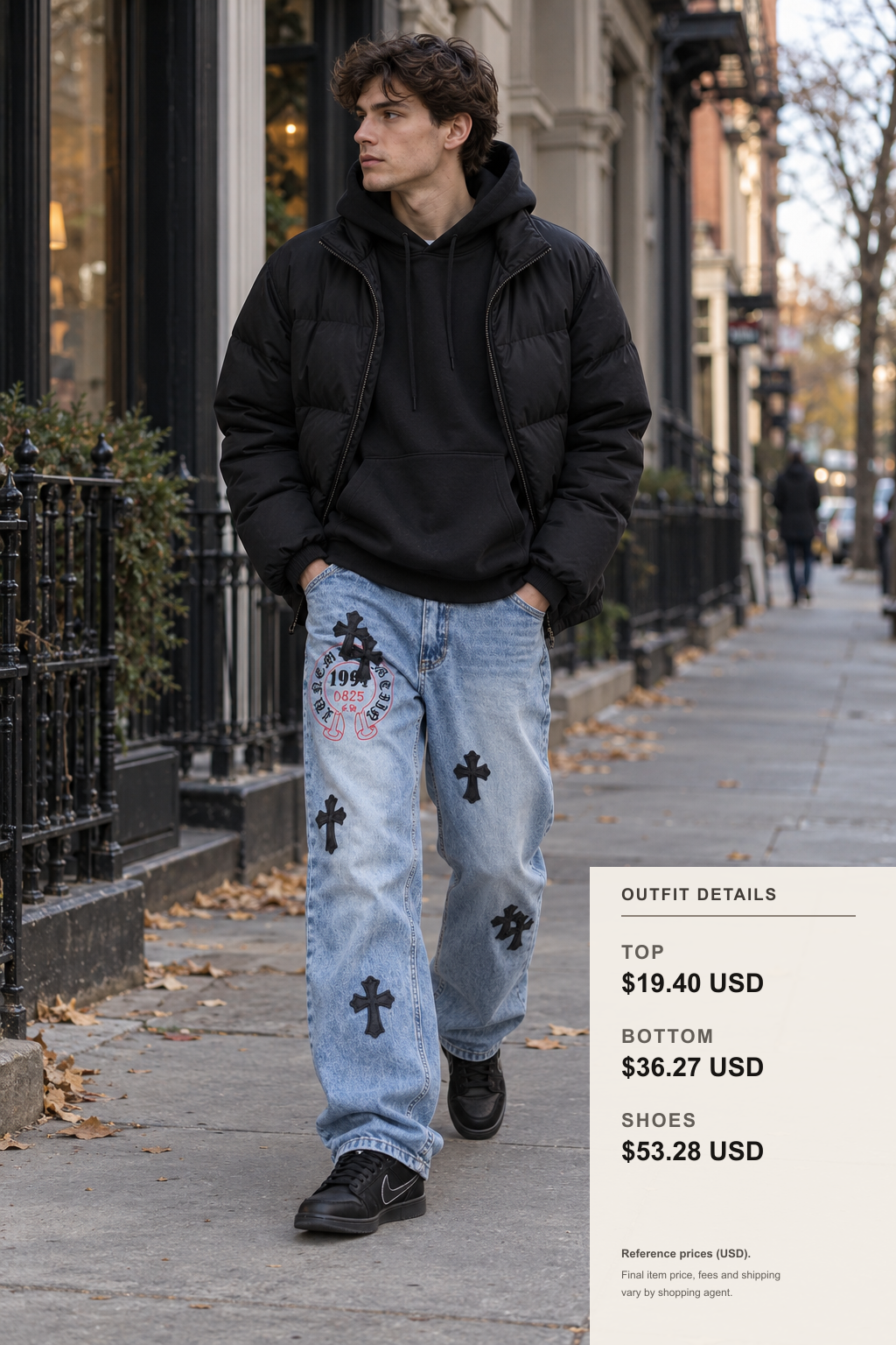 Nike Sneakers With Winter Pants outfit 1 full-body street style for fashionreps