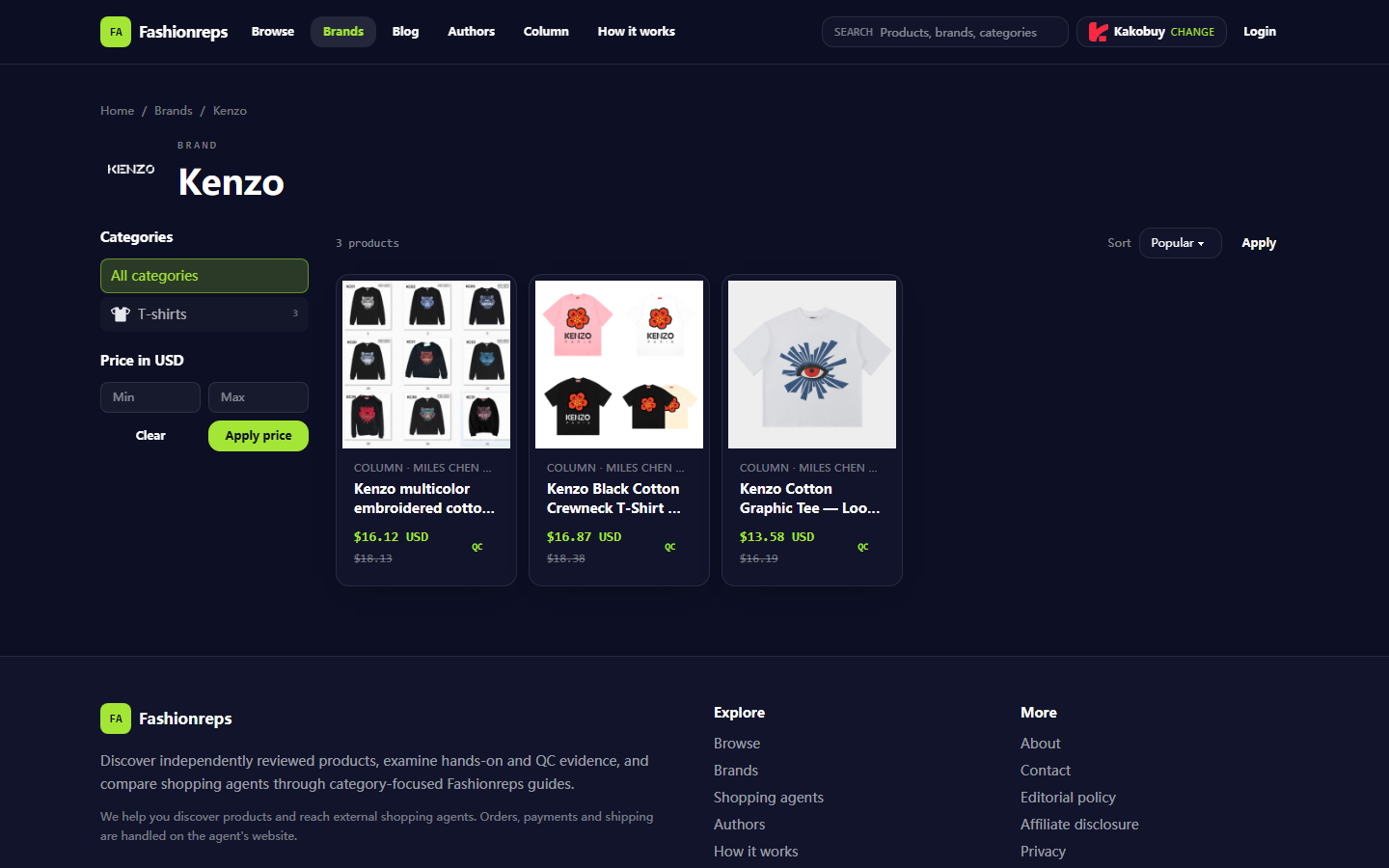 Kenzo Fall Knitwear: Compare Exchange Rates & Shipping Fees