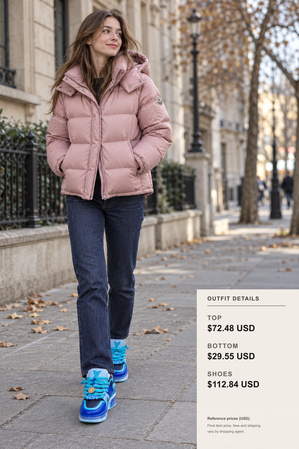 Moncler Jacket: Three Winter Outfit Options outfit 1 full-body street style for fashionreps