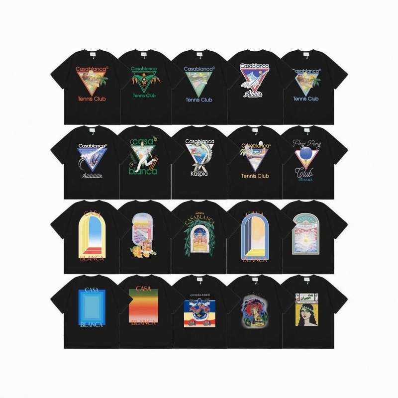 Casablanca Graphic Print Black T-Shirt Review: 250 g Cotton, Loose Cut, $8.81