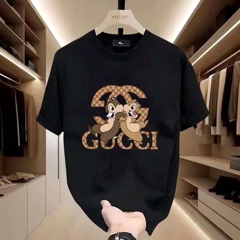 Gucci Black Playful Squirrel Streetwear T-Shirt Review: A $3.43 Combed-Cotton Crew Neck in S–5XL