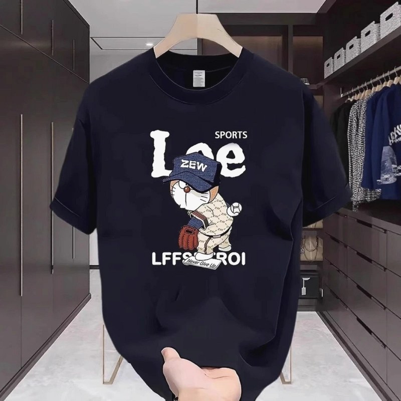 Lee Black T-Shirt in Casual Streetwear Style Review: 250g or 200g Cotton for $4.18
