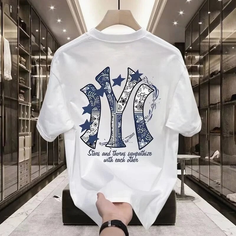 MLB Blue Printed Streetwear T-Shirt—Special Offer Review: Pinning Down the Blue Variant on a $3.73 Milk-Silk Tee