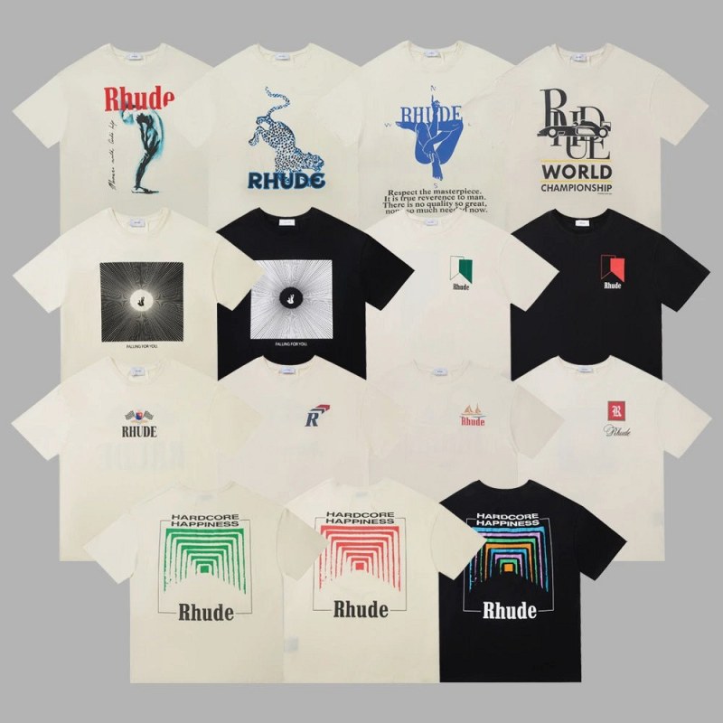 Rhude Multicolor T-Shirt Collection Review: A Mid-Sleeve Summer Tee Where the Variant Code Drives the Pick